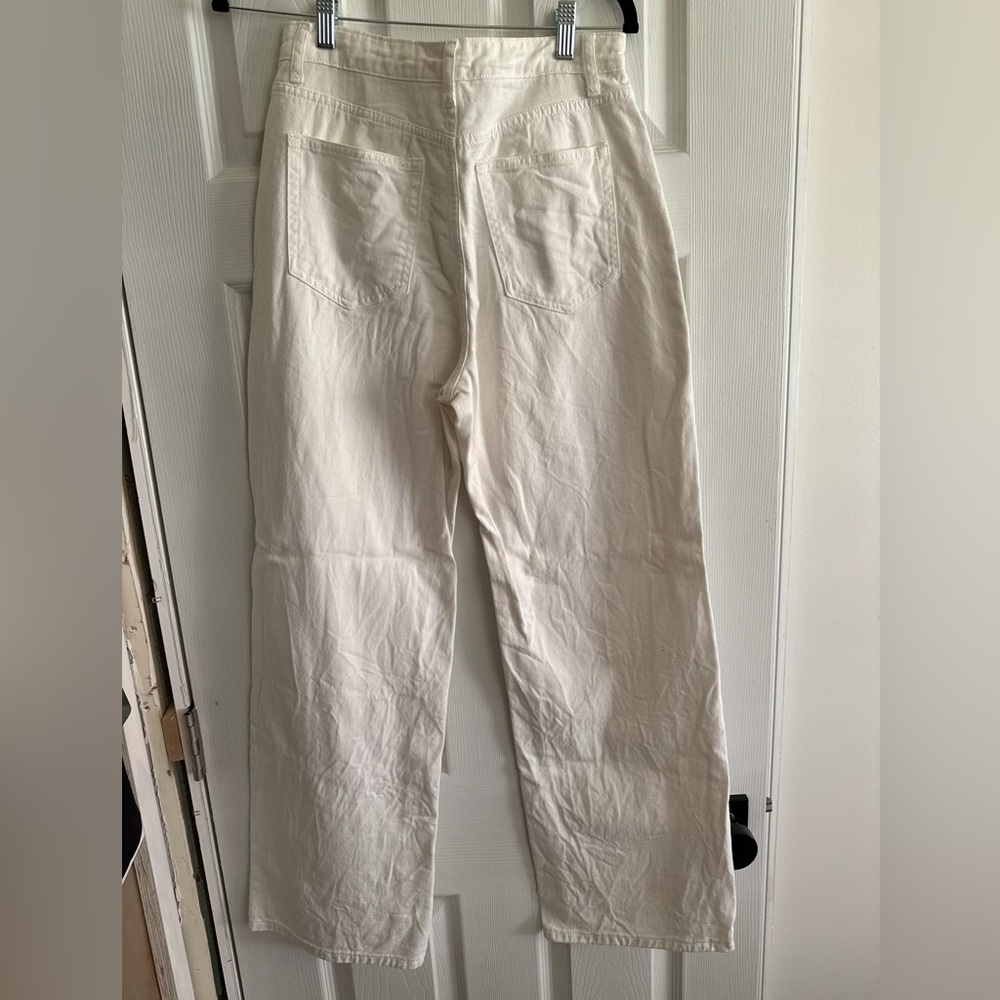 SweatyRock White Wide-Leg Cotton Pant - Picture 5 of 5